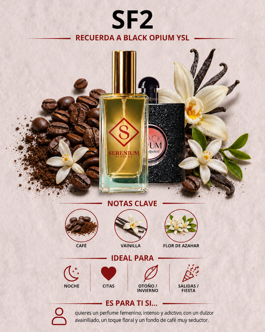 SF2 - Recuerda a Black Opium Yves Saint Laurent - 100ml