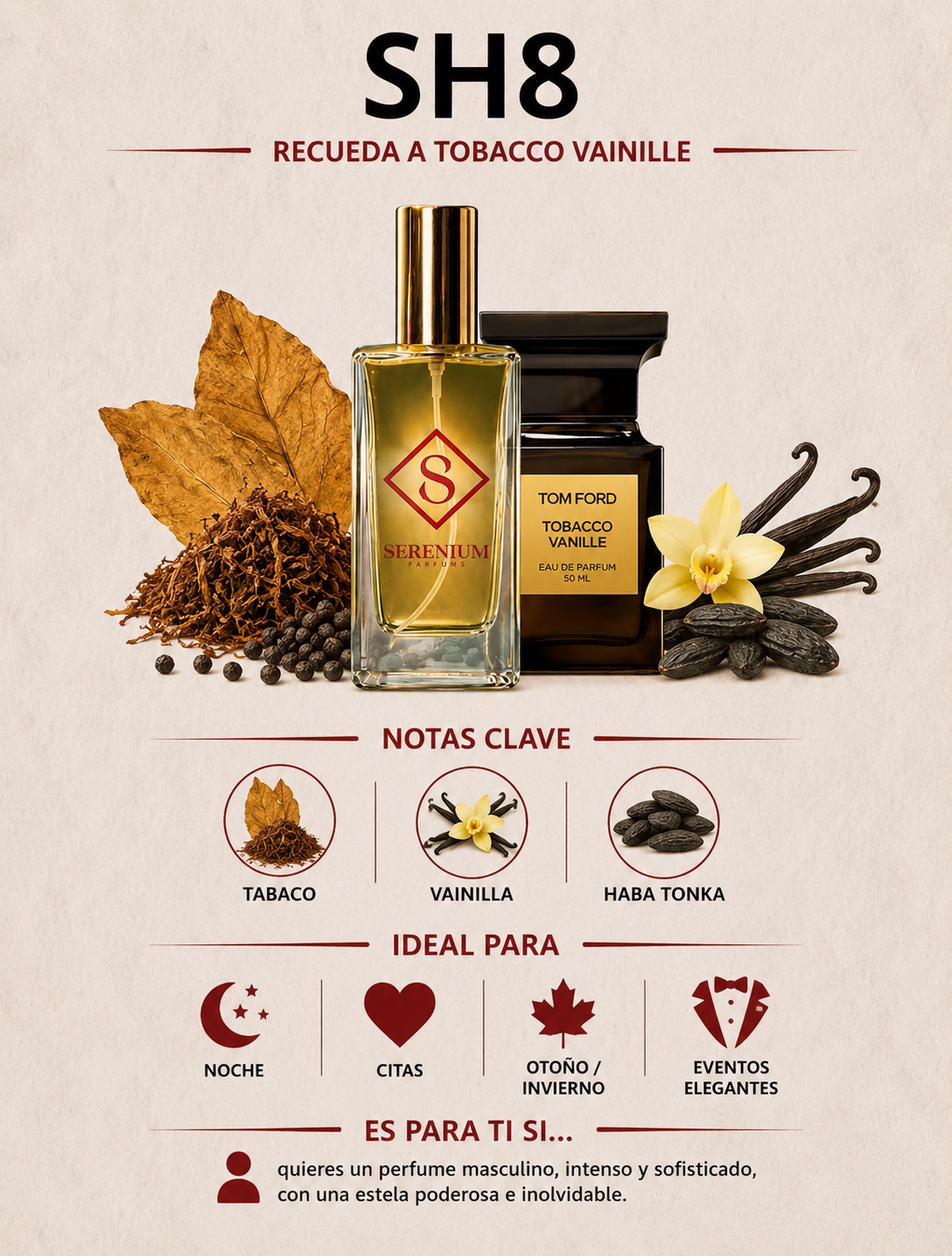 SH8 - Recuerda a Tobacco Vainille - 100ml